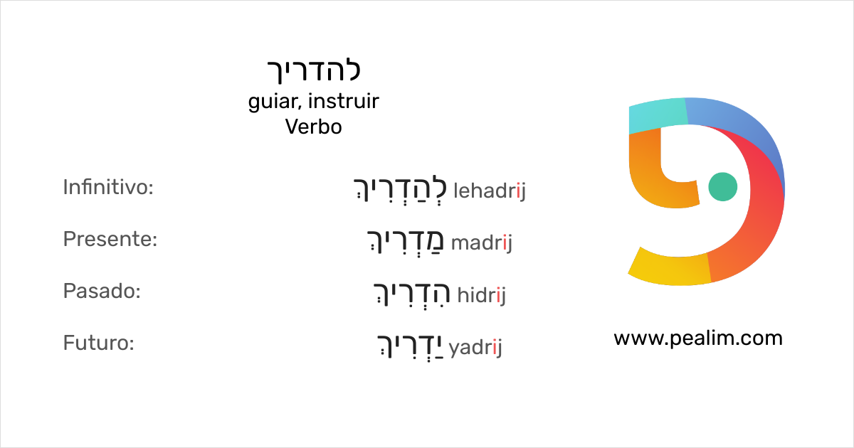 להדריך guiar instruir Tablas de conjugación en hebreo