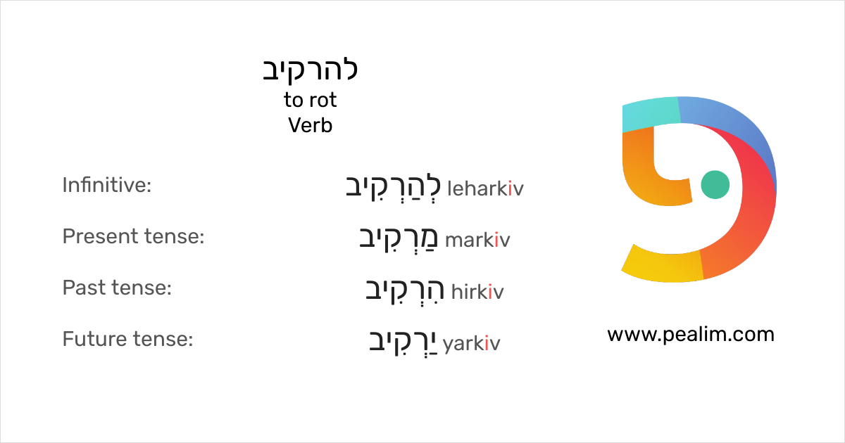 hebrew conjugation tables pealim