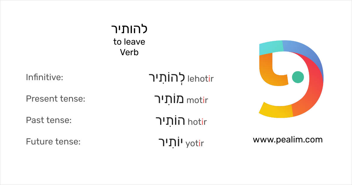 to-leave-hebrew-conjugation-tables